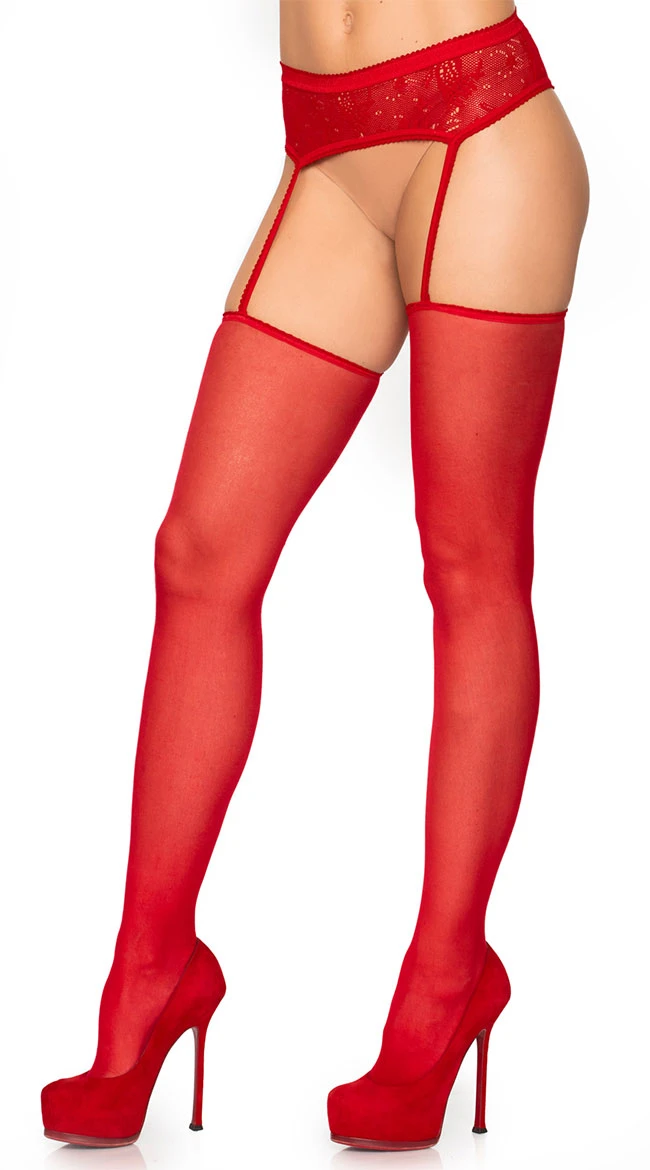 LEG AVENUE Lace Garter Belt Stockings 4 LEG AVENUE Lace Garter Belt Stockings - Image 2