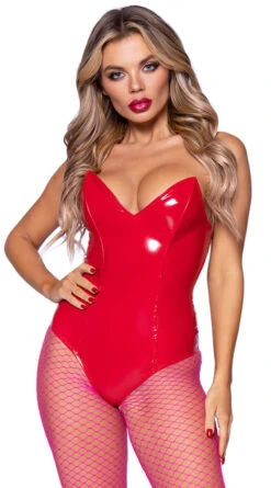 LEG AVENUE Vinyl Boned Bodysuit 13 LEG AVENUE Vinyl Boned Bodysuit -Playboy Store LA 2780 001 003 2022MAY48084