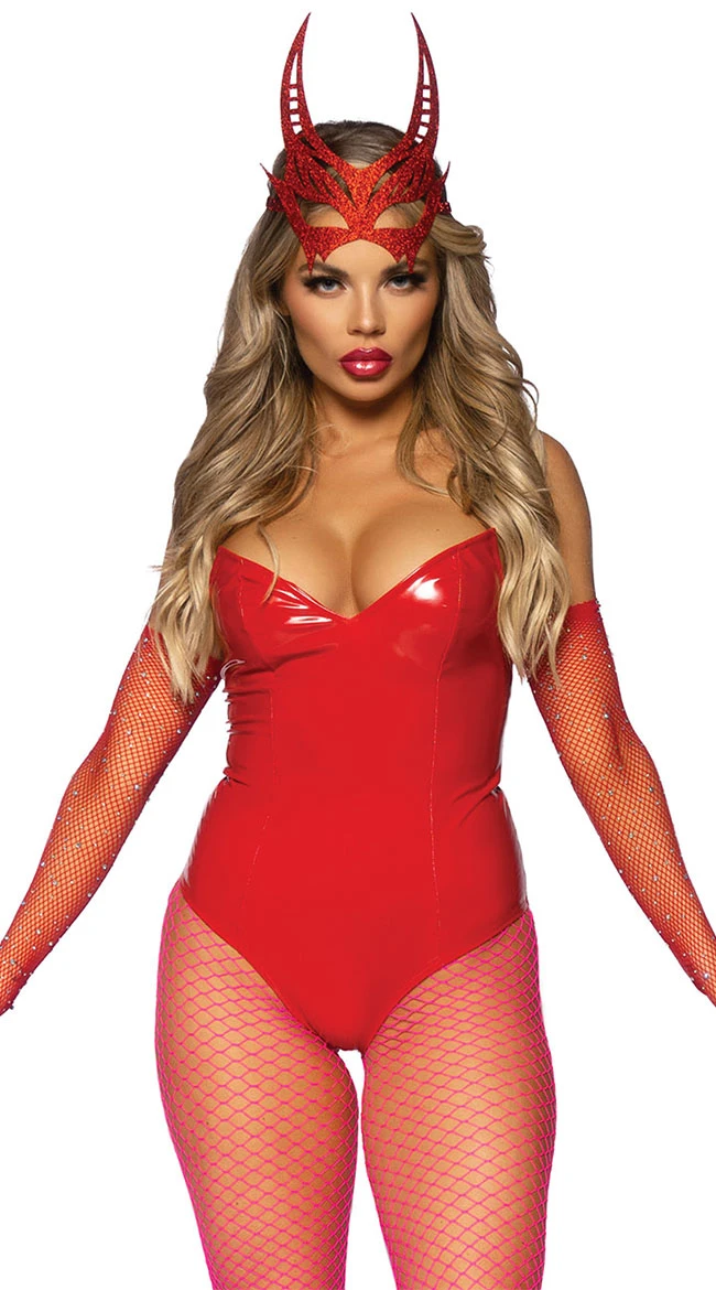 LEG AVENUE Vinyl Boned Bodysuit 4 LEG AVENUE Vinyl Boned Bodysuit - Image 2