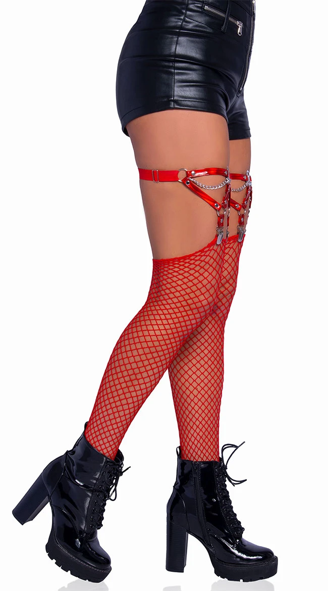 LEG AVENUE Iridescent Pentagram Leg Garters 4 LEG AVENUE Iridescent Pentagram Leg Garters - Image 2