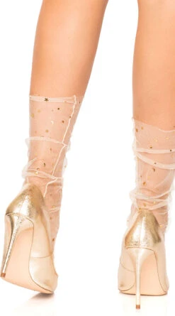 LEG AVENUE Stars & Moons Tulle Ankle Socks -Playboy Store LA 3047 02 303 2020FEB18808