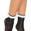 LEG AVENUE Riley Crochet Ankle Socks 1 LEG AVENUE Riley Crochet Ankle Socks -Playboy Store LA 3061 01 BW 2021MAR27969
