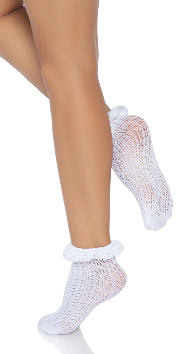 LEG AVENUE Riley Crochet Ankle Socks 8 LEG AVENUE Riley Crochet Ankle Socks - Image 6