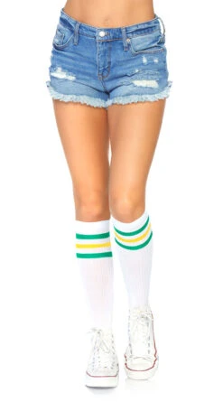 LEG AVENUE Athletic Striped Knee Highs -Playboy Store LA 5614 01 229 2019Collection
