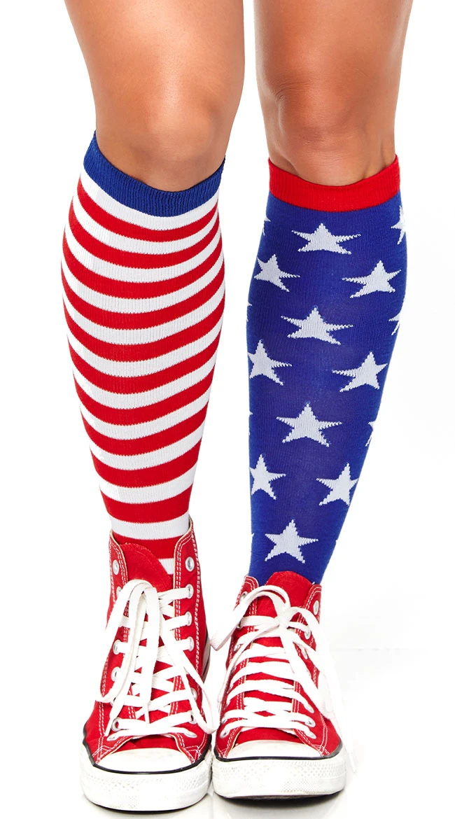 LEG AVENUE Stars & Stripes Knee High Socks 3 LEG AVENUE Stars & Stripes Knee High Socks