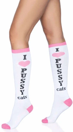 LEG AVENUE Pussycat Knee High Socks -Playboy Store LA 5624 04 050 2022APR47820