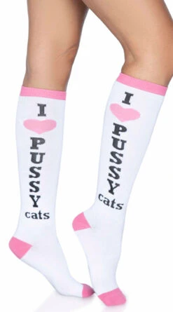 LEG AVENUE Pussycat Knee High Socks