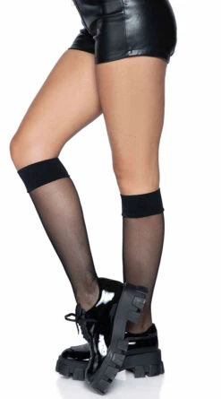 LEG AVENUE Micro Net Knee Socks -Playboy Store LA 5626 04 001 2022APR47820