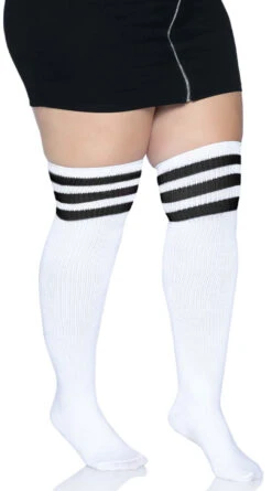 LEG AVENUE Plus Size Over The Knee Athletic Socks 14 LEG AVENUE Plus Size Over The Knee Athletic Socks -Playboy Store LA 5627X 06 008 2022APR47820