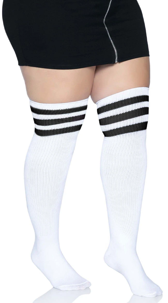 LEG AVENUE Plus Size Over The Knee Athletic Socks 6 LEG AVENUE Plus Size Over The Knee Athletic Socks - Image 4