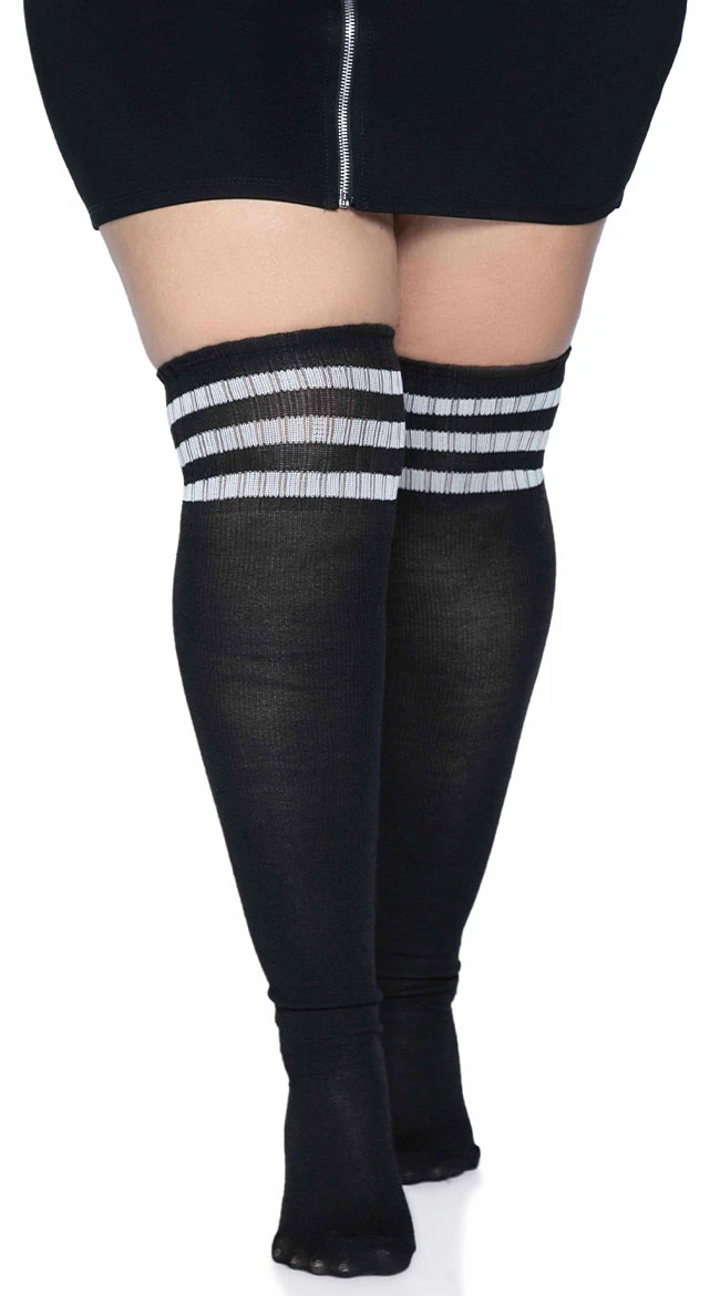 LEG AVENUE Plus Size Over The Knee Athletic Socks 4 LEG AVENUE Plus Size Over The Knee Athletic Socks - Image 2