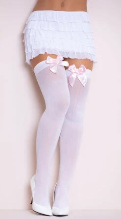 LEG AVENUE Opaque Thigh Highs With Satin Bow 20 LEG AVENUE Opaque Thigh Highs With Satin Bow -Playboy Store LA 6255 13 PS08072018