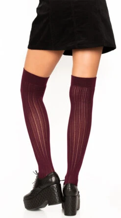 LEG AVENUE Rib Knit Thigh High Socks 13 LEG AVENUE Rib Knit Thigh High Socks -Playboy Store LA 6926 02 036 2019FallHoliday