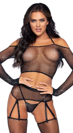 LEG AVENUE Don't Net It Crop Top Set -Playboy Store LA 81618 003 001 2020SEP25835