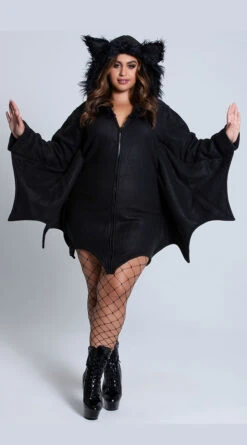 LEG AVENUE Plus Size Fleece Bat Costume