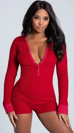 LEG AVENUE Love Me Long Johns Romper 27 LEG AVENUE Love Me Long Johns Romper -Playboy Store LA 86649 RED PS11062019 3 Edit