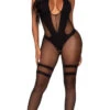 LEG AVENUE Twisted Crotchless Bodystocking -Playboy Store LA 89299 01 001 2022APR47820