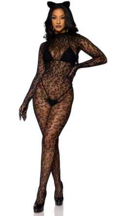 LEG AVENUE Gloved Leopard Net Bodystocking 8 LEG AVENUE Gloved Leopard Net Bodystocking -Playboy Store LA 89891 01 001 2022MAY48084