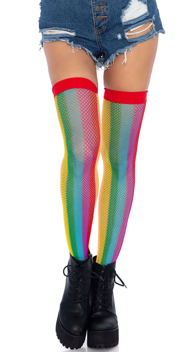 LEG AVENUE Rainbow Love Thigh High Stockings 3 LEG AVENUE Rainbow Love Thigh High Stockings