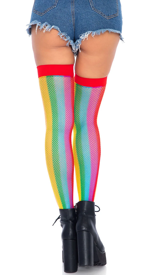 LEG AVENUE Rainbow Love Thigh High Stockings 4 LEG AVENUE Rainbow Love Thigh High Stockings - Image 2
