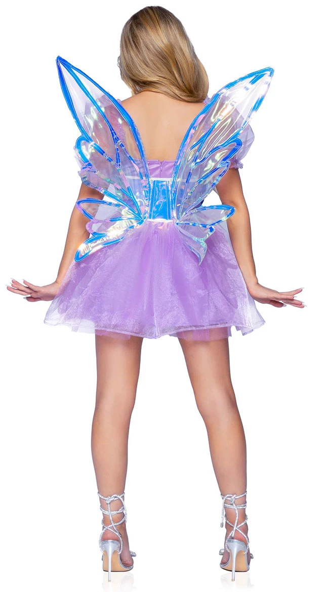 LEG AVENUE Iridescent Waist Cincher And Fairy Wings 4 LEG AVENUE Iridescent Waist Cincher And Fairy Wings - Image 2