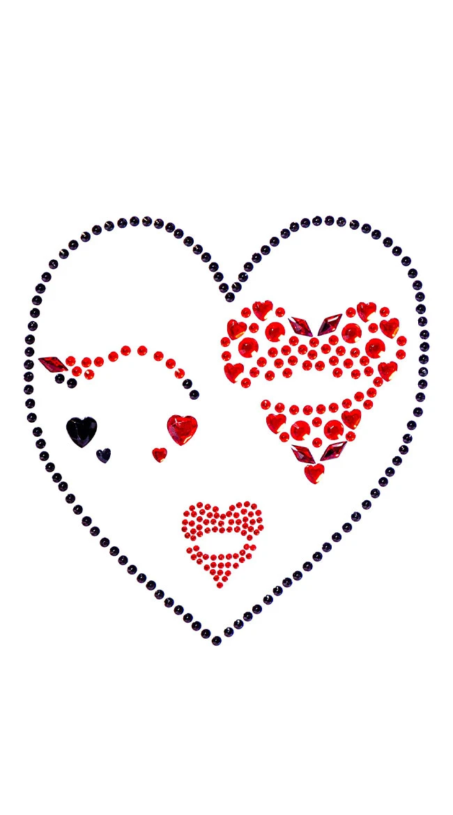 LEG AVENUE Red Queen Adhesive Face Jewels 4 LEG AVENUE Red Queen Adhesive Face Jewels - Image 2