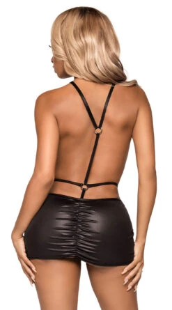 LEG AVENUE Open Cup Wet Look Mini Dress 8 LEG AVENUE Open Cup Wet Look Mini Dress -Playboy Store LA KI4034 002 001 2022APR47820