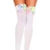 MUSIC LEGS Rainbow Bow Stockings 1 MUSIC LEGS Rainbow Bow Stockings -Playboy Store ML 4645 T747 sd236 whiterainb SU H2013