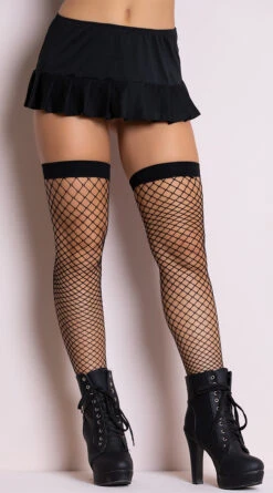 MUSIC LEGS Diamond Net Thigh Highs