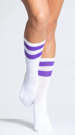 MUSIC LEGS Striped Ankle Socks -Playboy Store ML 526 PURPLE PS08022019 020
