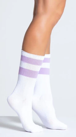 MUSIC LEGS Striped Ankle Socks -Playboy Store ML 526 PURPLE PS08022019 1