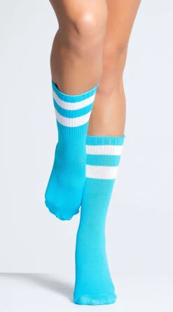 MUSIC LEGS Striped Ankle Socks -Playboy Store ML 526 SOLID NEON BLUE PS08022019 2