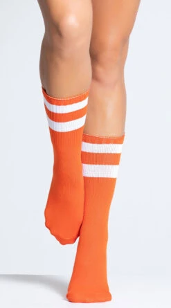 MUSIC LEGS Striped Ankle Socks -Playboy Store ML 526 SOLID ORANGE PS08022019 2 2
