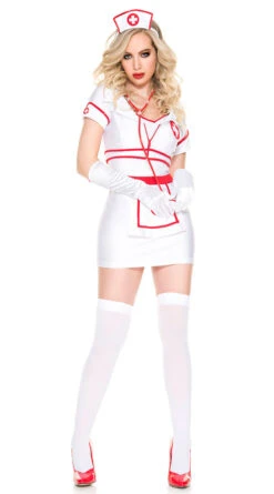 MUSIC LEGS Short Shift Nurse Costume