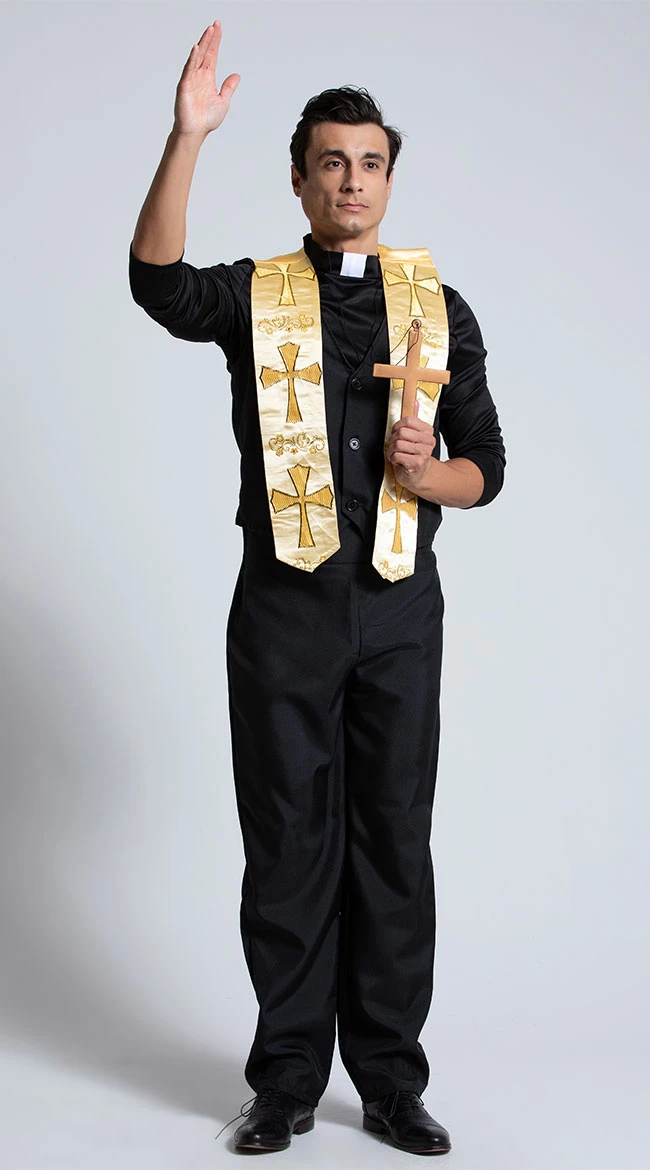 MUSIC LEGS Men's Priest Costume 3 MUSIC LEGS Men's Priest Costume