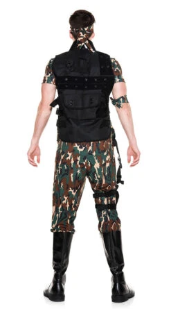 MUSIC LEGS Men's Army Salute Costume -Playboy Store ML 76649 back2 2019Halloween
