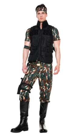 MUSIC LEGS Men's Army Salute Costume