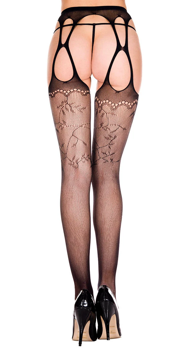 MUSIC LEGS Garden Ivy Suspender Pantyhose 4 MUSIC LEGS Garden Ivy Suspender Pantyhose - Image 2