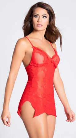 MUSIC LEGS Love Struck Lace Chemise Set 28 MUSIC LEGS Love Struck Lace Chemise Set -Playboy Store ML 9132 RED 7 PS02142019 Edit