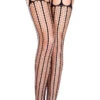 MUSIC LEGS Hexagon Slashed Suspender Pantyhose 1 MUSIC LEGS Hexagon Slashed Suspender Pantyhose -Playboy Store ML 914 front 2021JAN29178