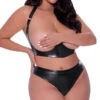 Plus Size Erotic Adventure Cupless And Crotchless Bra Set 2 Plus Size Erotic Adventure Cupless And Crotchless Bra Set -Playboy Store MS M323X BLK QS Full Length 2023APRIL