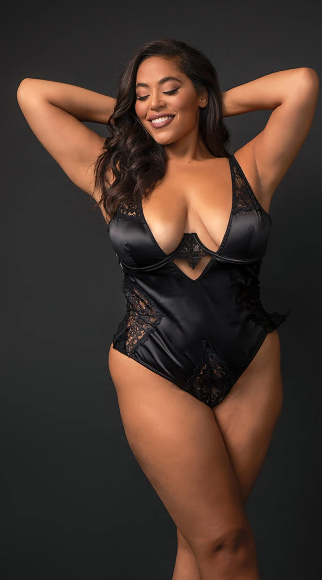 Plus Size Keep A Low Profile Teddy 3 Plus Size Keep A Low Profile Teddy