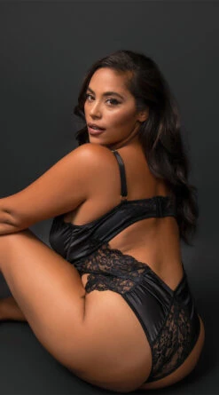 Plus Size Keep A Low Profile Teddy 15 Plus Size Keep A Low Profile Teddy -Playboy Store OL 51 11443X BLACK SATIN TEDDY 4 YANDY EDITORIAL PS10052022