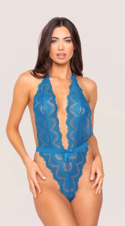 Alessa Plunge Lace Teddy -Playboy Store OL 52 11153 BLUE YANDY PDP PS10052022 19