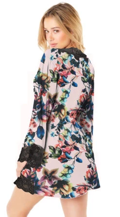 Reina Butterfly Sleeve Lace Robe 13 Reina Butterfly Sleeve Lace Robe -Playboy Store OL LJ 10731 LP127BK BACK HR 2020UPDATE