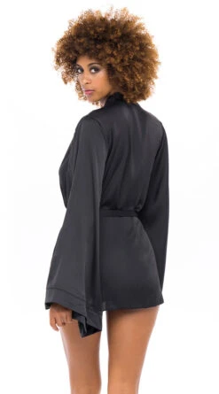 Hidden Feelings Satin Robe 12 Hidden Feelings Satin Robe -Playboy Store OL LJ 11635 BK BACK BA 2021NOV43332