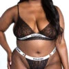 Playboy Plus Size Pleasure Seeker Bra Set 2 Playboy Plus Size Pleasure Seeker Bra Set -Playboy Store PB EY4181X BLK 2 YANDY PS06282021