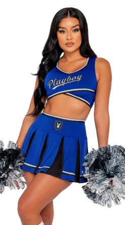 Playboy Cheer Squad Costume 13 Playboy Cheer Squad Costume -Playboy Store PB PB138 Blue 2022MAY48154