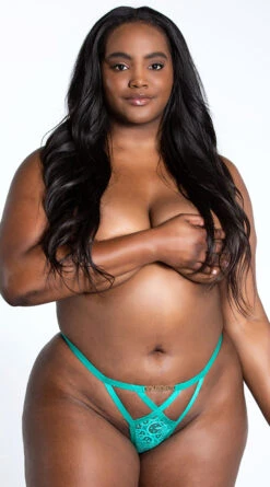 Playboy Plus Size Underneath G-String Panty 22 Playboy Plus Size Underneath G-String Panty -Playboy Store PB PBL4016X GREEN 3 YANDY PS06282021