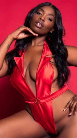 Playboy Plus Size Formal Affairs Satin Teddy -Playboy Store PB PBL5002X RED 3 EDS YANDY 2021PBHOLIDAY